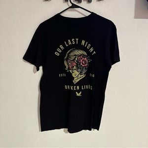 Our Last Night Band Black Graphic T-shirt